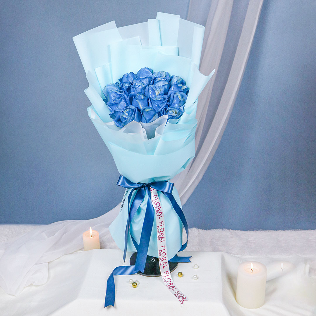 Enchanted 20 Blue Roses Bouquet