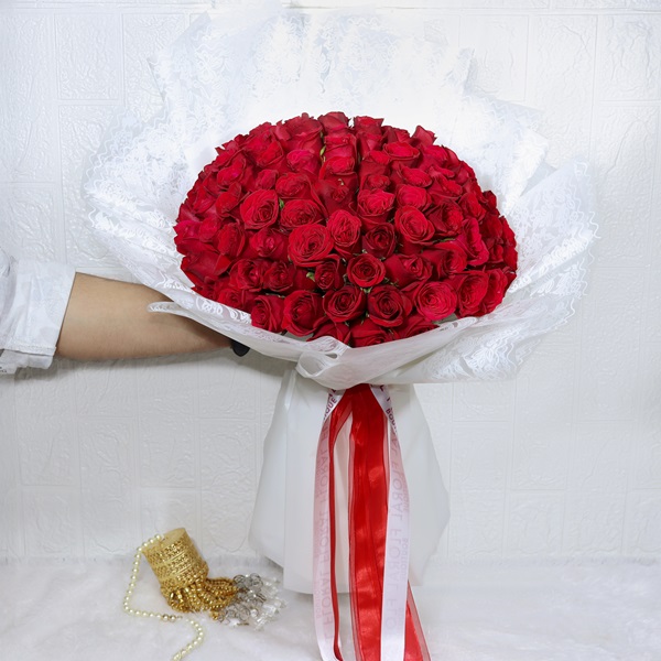 The Grand 100 Red Roses Bouquet